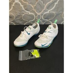 New Men’s 9.5 Nike Pole Vault Elite 'White Bright Spruce FZ9649-100 Track Cleats